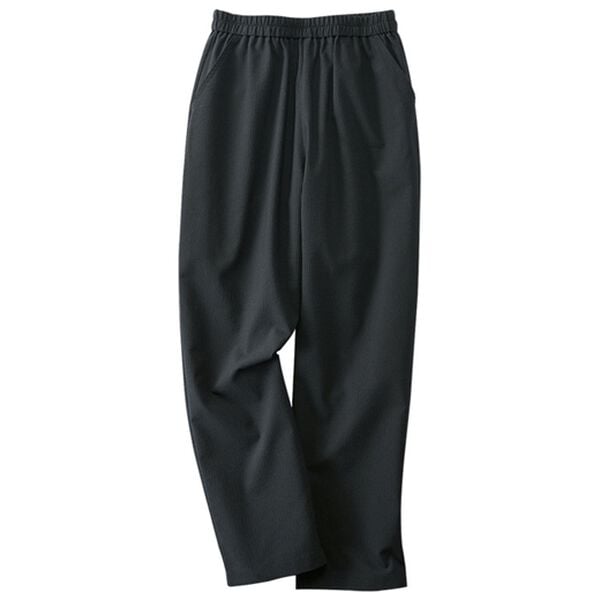 BELLUNA（ベルーナ）の「サッカー素材ゆったりシェフパンツ（ワイドパンツ・ガウチョ）」｜黒