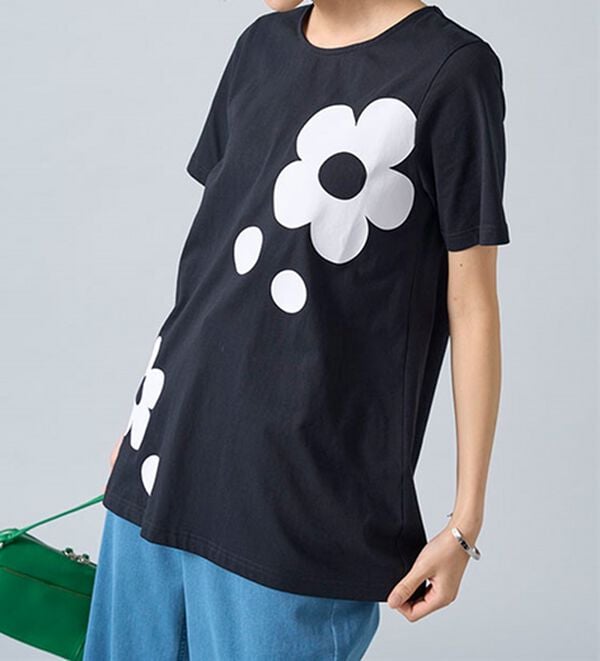 BELLUNA（ベルーナ）の「ひんやリッチコットン大人のプリントロング丈Ｔシャツ（カットソー）」｜詳細画像