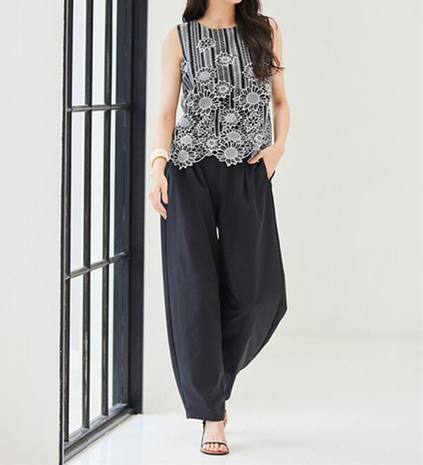 RANAN（ラナン）の「ひんやり！レース使いプルオーバー（ブラウス）」｜詳細画像