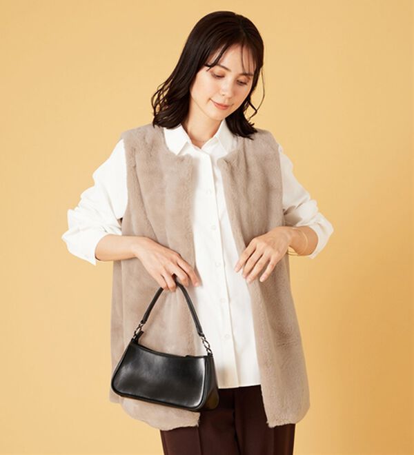 BELLUNA（ベルーナ）の「ホック付もこもこファーベスト（ベスト）」｜詳細画像