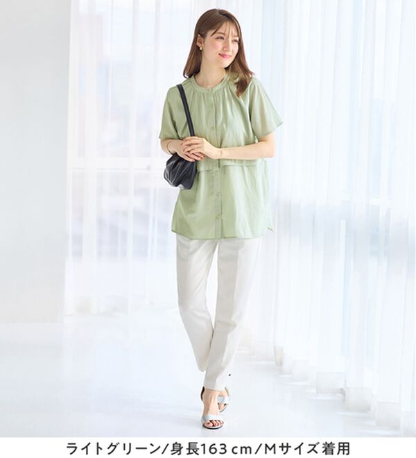 alotta（アロッタ）の「インコーデもすっきり決まる！前後２ＷＡＹケープ風ブラウス（ブラウス）」｜詳細画像