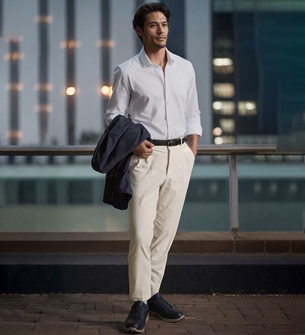 「＜Ｂｅ　ＣＨＡＮＣＥ＞ハンサム見えのよく伸びアクティブチノパンツ（メンズフルレングスパンツ）」｜詳細画像