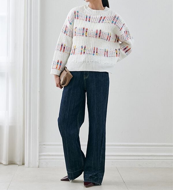 RANAN（ラナン）の「カラフルニットプルオーバー（ニット・セーター）」｜詳細画像