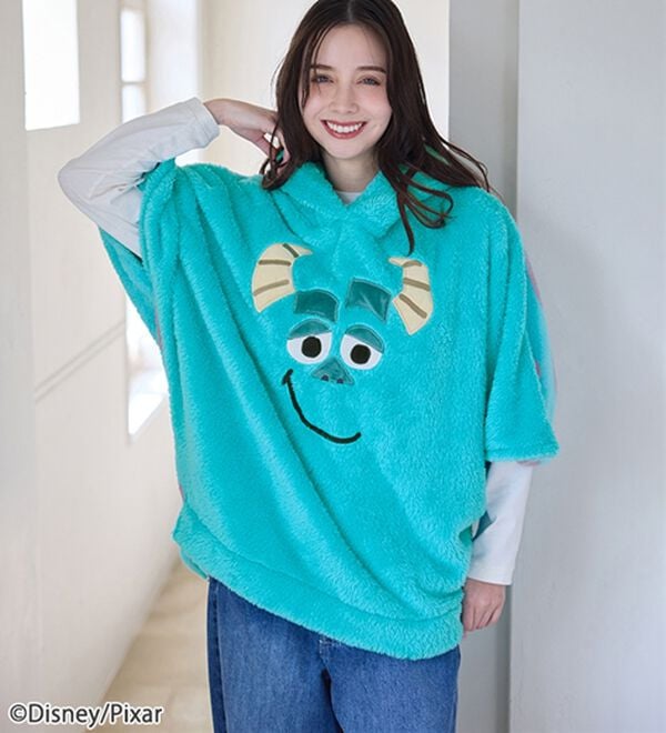 BELLUNA（ベルーナ）の「＜Ｄｉｓｎｅｙ＞【モンスターズ・インク（サリー）】両面ボアポンチョ（パジャマ・ルームウェア）」｜詳細画像