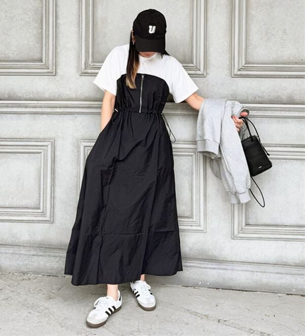 GeeRA（ジーラ）の「ハーフジップビスチェドッキングワンピース（その他ワンピース）」｜詳細画像