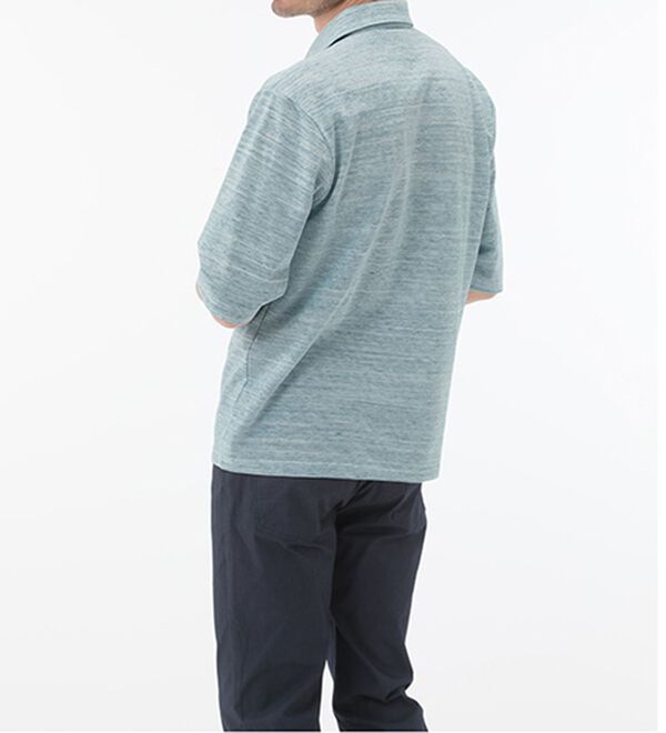 「＜コムルヴァン・オム＞大人のメランジ鹿の子ポロシャツ（メンズポロシャツ）」｜詳細画像