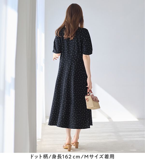 alotta（アロッタ）の「【4つの機能付】タック袖Ａラインワンピース（その他ワンピース）」｜詳細画像