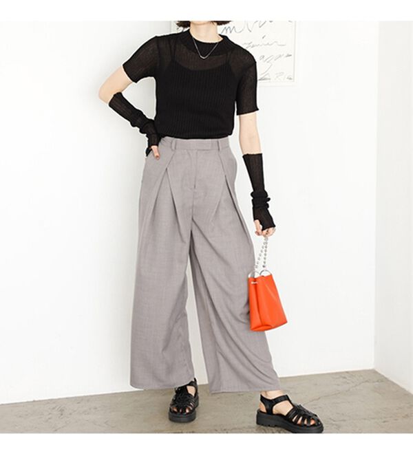 GeeRA（ジーラ）の「アームウォーマー付リブニット（ニット・セーター）」｜詳細画像