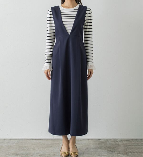 Pierrot（ピエロ）の「ウエストマークジャンパースカート（ジャンパースカート）」｜詳細画像