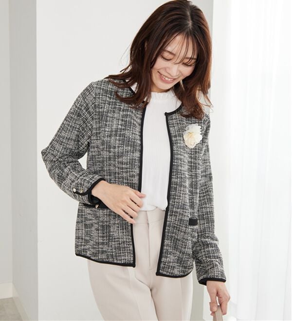 BELLUNA（ベルーナ）の「＜Ｃ／Ｓ＞ツイード調ジャケット（その他ジャケット）」｜詳細画像