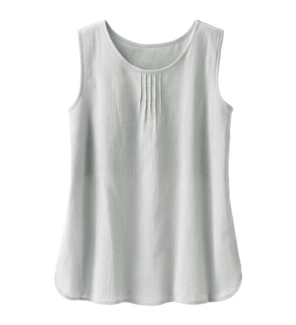 「【４色組】１枚で過ごせる綿１００％楊柳インナー（肌着・インナーウェア）」｜詳細画像