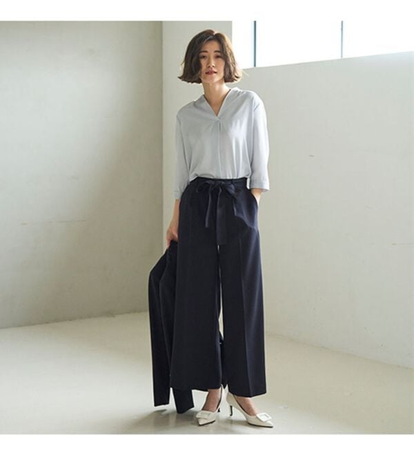 GeeRA（ジーラ）の「【2点セット】選べるボトム！洗えて型くずれしないパンツスーツセット（パンツスーツ）」｜詳細画像