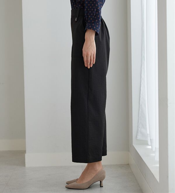 BELLUNA（ベルーナ）の「《快適Ｌａｂ．》サラもち！快適ビンテージ調素材ワイドパンツ（ワイドパンツ・ガウチョ）」｜詳細画像