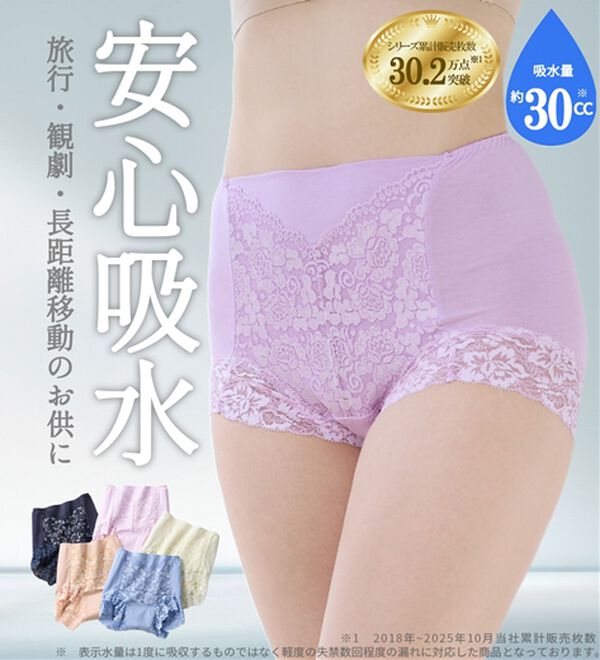 LAVIENNE（ラヴィエンヌ）の「【５色組】新・旅のお供にこれ１枚！お腹すっきり安心ショーツ（安心ショーツ）」｜詳細画像