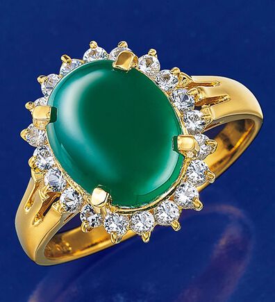 BELLUNA（ベルーナ）の「大粒グリーンメノウお守りリング（リング）」