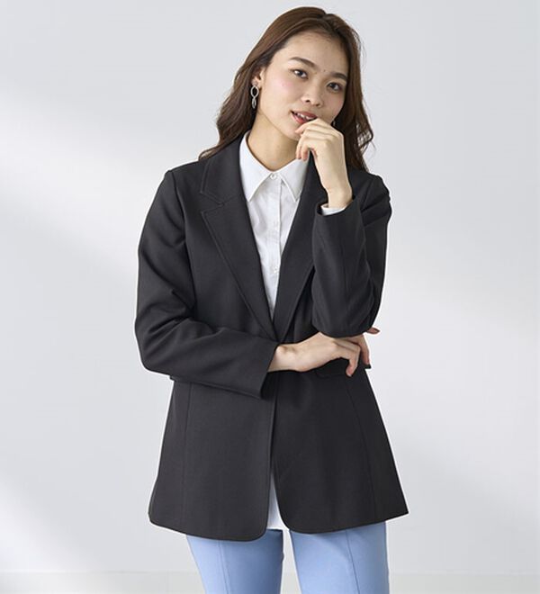 BELLUNA（ベルーナ）の「＜選べる丈＞楽スタフィット！テーラードジャケット（テーラードジャケット）」｜詳細画像