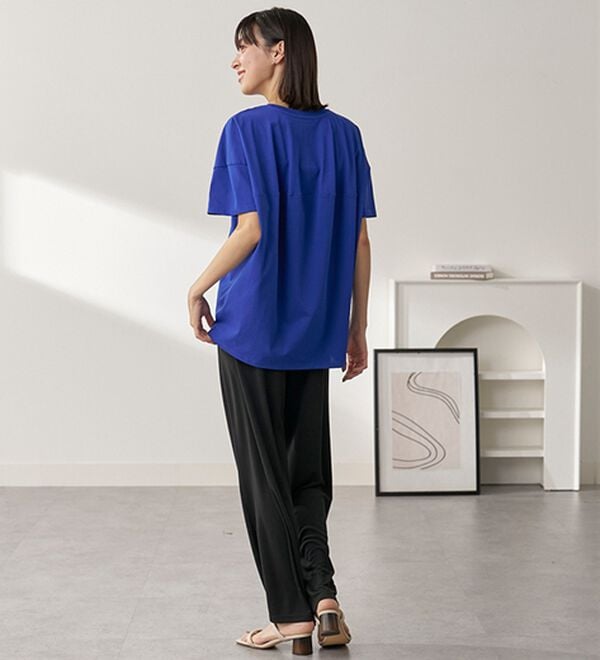 BELLUNA（ベルーナ）の「シュッと体型カバー！コクーンTシャツ（カットソー）」｜詳細画像