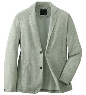 「麻入りメッシュテーラードカーディガン（メンズカーディガン）」｜カーキ