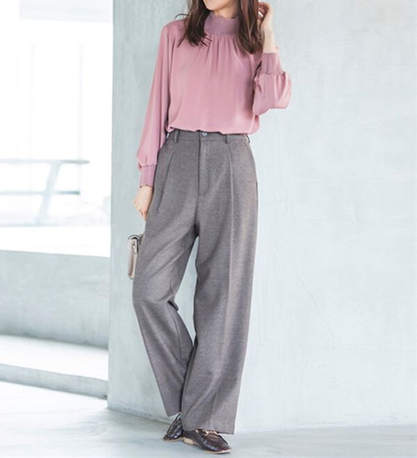 RANAN（ラナン）の「静電気防止・抗菌防臭！キレイ見えにこだわったワイドパンツ（フルレングスパンツ）」｜詳細画像