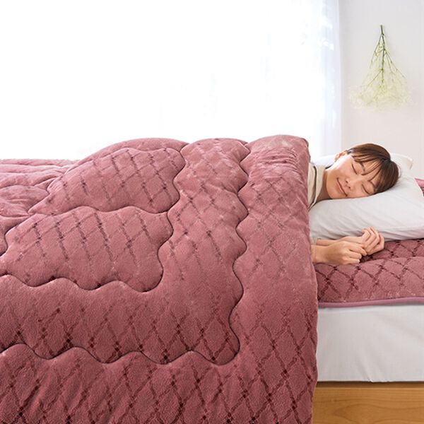「ベルウォーム　あったか５層構造ボリューム軽寝具シリーズ（敷パッド）」｜ローズ
