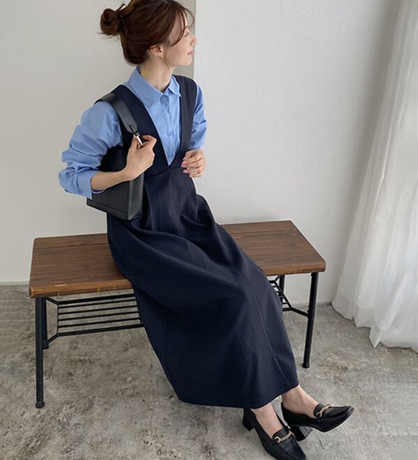 Pierrot（ピエロ）の「ウエストマークジャンパースカート（ジャンパースカート）」｜詳細画像