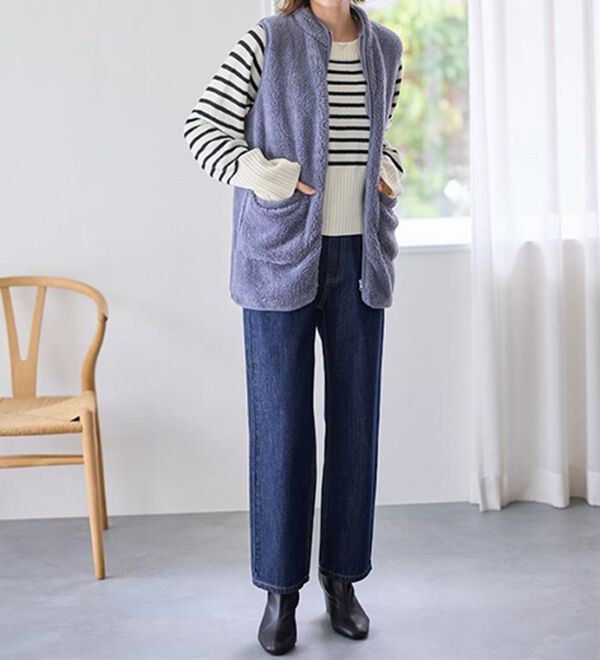 LAVIENNE（ラヴィエンヌ）の「ふわふわ暖かフリースベスト（ベスト）」｜詳細画像