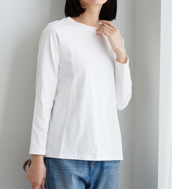 BELLUNA（ベルーナ）の「綿１００％大人顔サマ見えプルオーバー（カットソー）」｜詳細画像