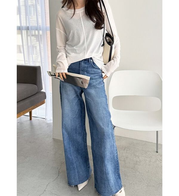 GeeRA（ジーラ）の「着回し自在！スラブシアートップス（カットソー）」｜詳細画像