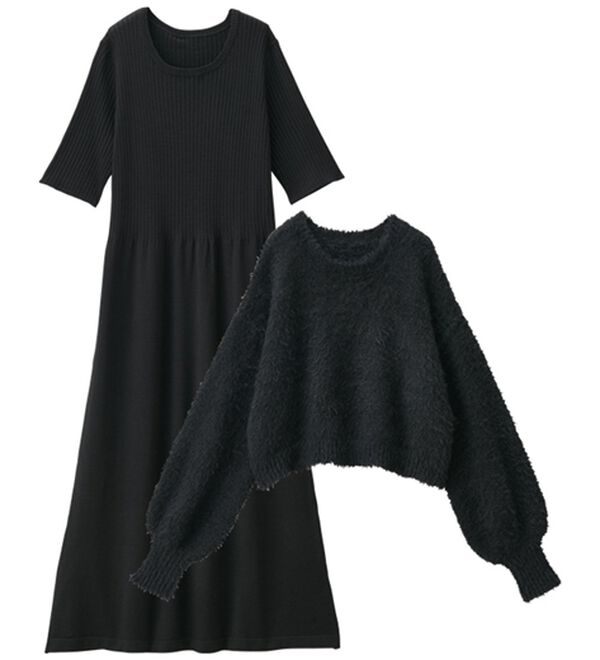 RANAN（ラナン）の「フェザーニットワンピースアンサンブル（ニットワンピース）」｜詳細画像