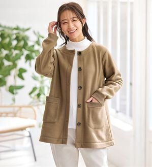 BELLUNA（ベルーナ）の「毎日着られる！快適フリースジャケット（セットアップ）」｜モカ