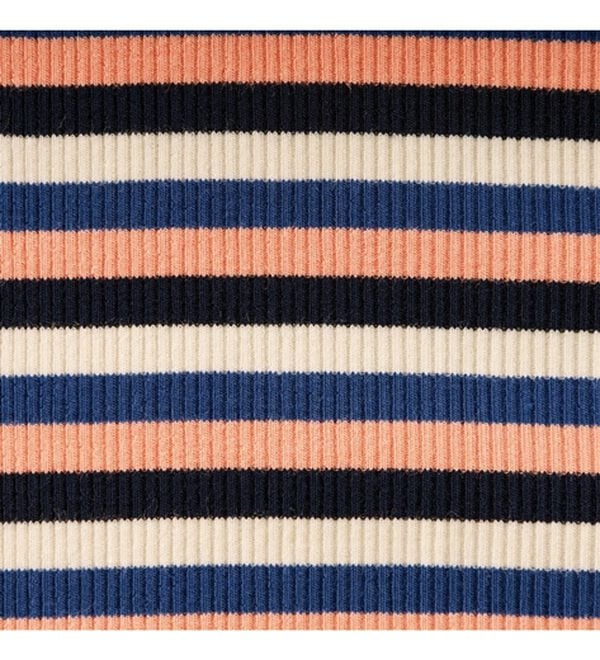 GeeRA（ジーラ）の「マルチボーダー５分袖リブカットソー（カットソー）」｜詳細画像