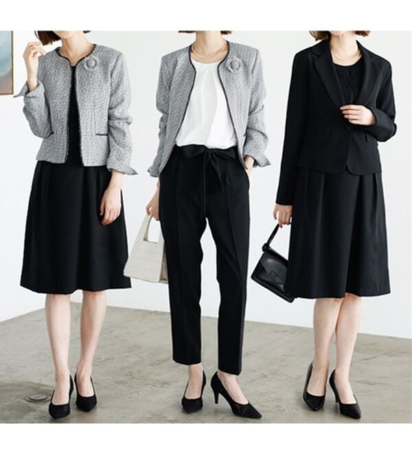 GeeRA（ジーラ）の「【入卒式/セレモニー】ツイード着回し５点セットスーツ　２ジャケット＆パンツ＆ワンピ（その他スーツ）」｜詳細画像