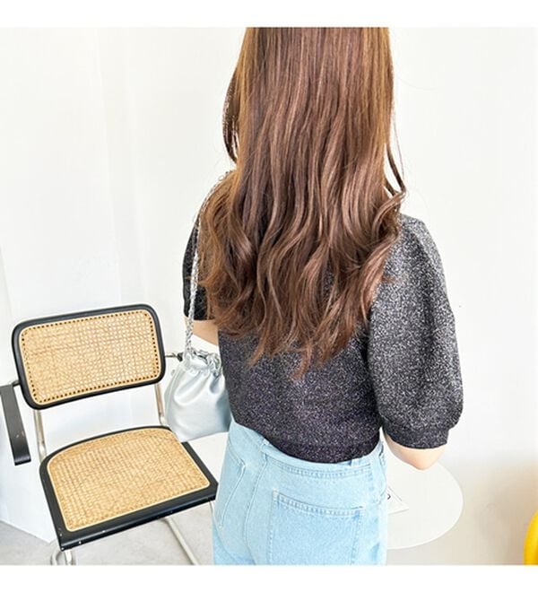 GeeRA（ジーラ）の「ラメパフスリーブニット（ニット・セーター）」｜詳細画像