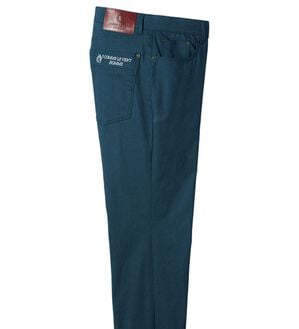 「＜コムルヴァン・オム＞涼感翡翠（ひすい）チノパンツ（メンズフルレングスパンツ）」｜ネイビーブルー