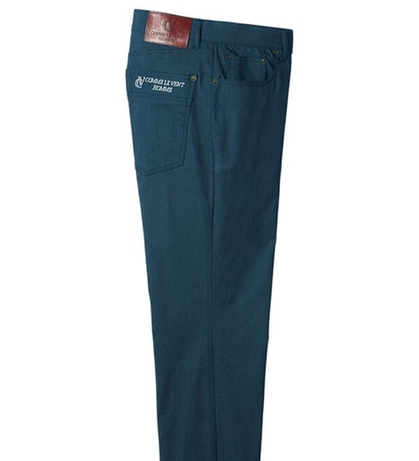 「＜コムルヴァン・オム＞涼感翡翠（ひすい）チノパンツ（メンズフルレングスパンツ）」｜ネイビーブルー