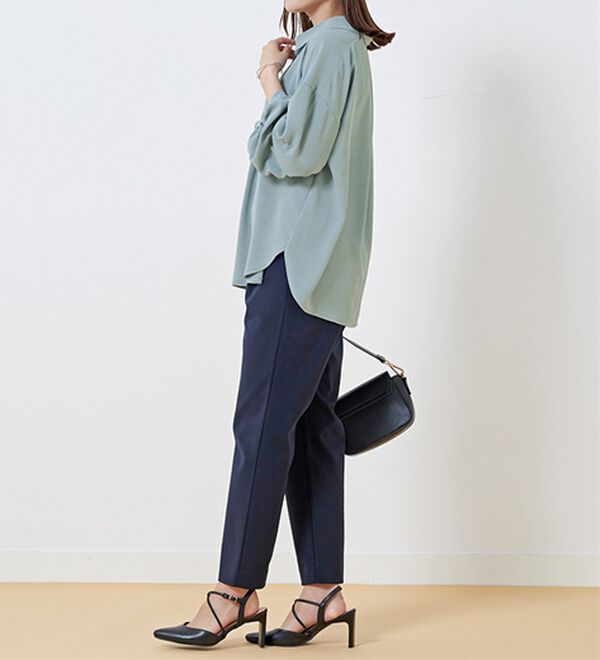 BELLUNA（ベルーナ）の「袖タックデザインスキッパーシャツ（シャツ）」｜詳細画像