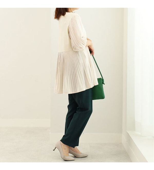 BELLUNA（ベルーナ）の「ダブルクロスベルト付テーパードパンツ（テーパードパンツ）」｜詳細画像