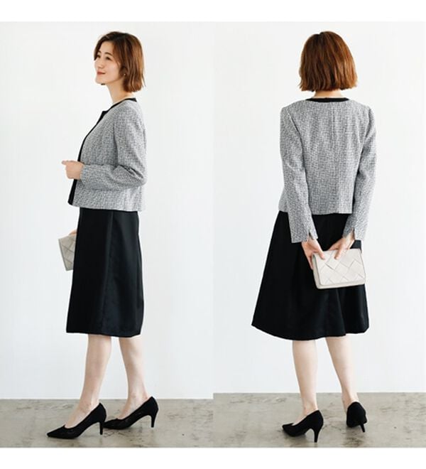 GeeRA（ジーラ）の「【2ツイードジャケット＆ワンピ】入卒式/セレモニー着回し3点セットワンピーススーツ（その他スーツ）」｜詳細画像