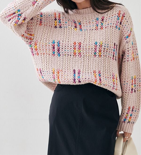 RANAN（ラナン）の「カラフルニットプルオーバー（ニット・セーター）」｜詳細画像