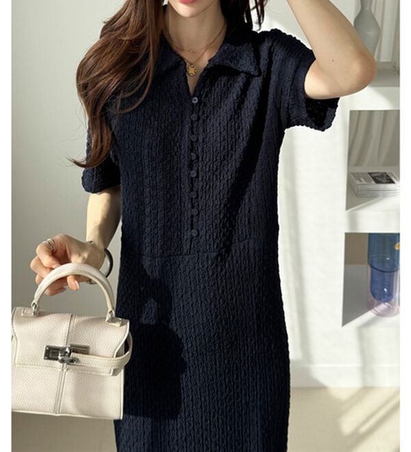 GeeRA（ジーラ）の「全骨格細見え！表面感素材マーメイドワンピース（その他ワンピース）」｜詳細画像