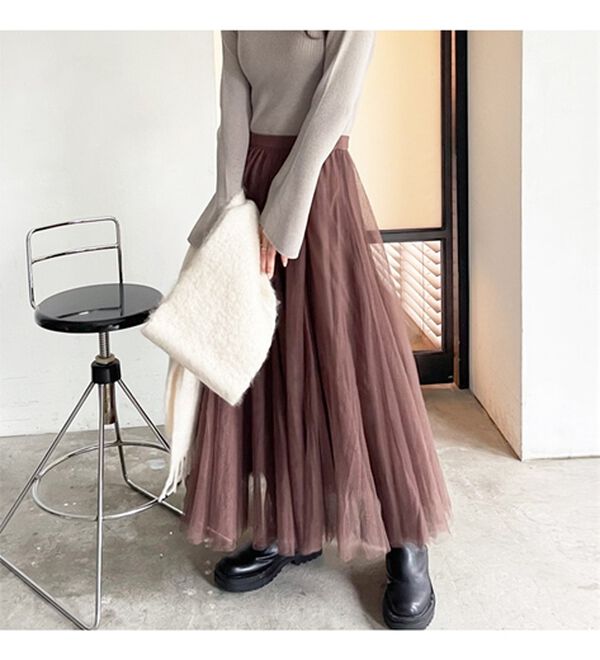 GeeRA（ジーラ）の「フレアーチュールロングスカート（ロングスカート）」｜詳細画像