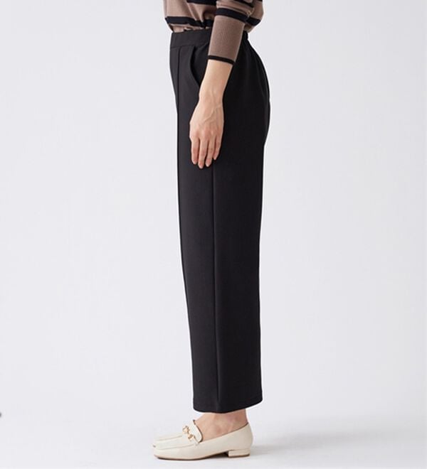 BELLUNA（ベルーナ）の「【快適Ｌａｂ．】裏起毛ジョーゼット素材ワイドパンツ（ワイドパンツ・ガウチョ）」｜詳細画像