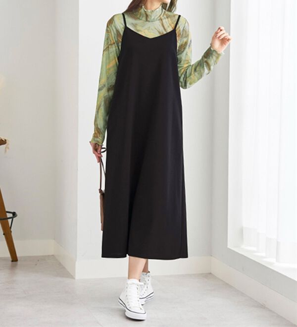 BELLUNA（ベルーナ）の「シアープルオーバー付！ワンピースアンサンブル（その他ワンピース）」｜詳細画像