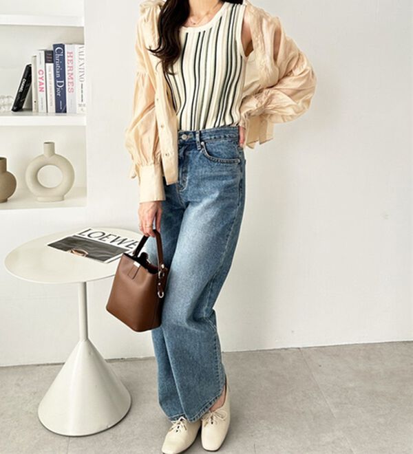 マルチストライプニットタンクトップ - ベルーナ【公式】