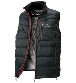 「＜ダンロップ・モータースポーツ＞秒・暖（すぐにあったか）ヒーター付ベスト（メンズベスト）」｜ブラック