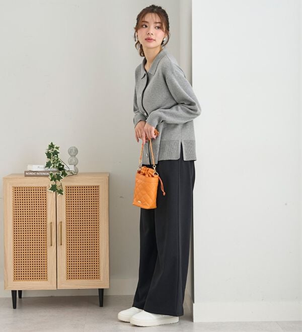 BELLUNA（ベルーナ）の「まるではく毛布！静電防止付裏ファーワイドパンツ（フルレングスパンツ）」｜詳細画像