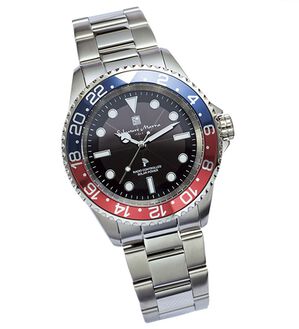 「＜サルバトーレマーラ＞電波ソーラー時計（メンズ腕時計）」｜ブルー&times;レッド