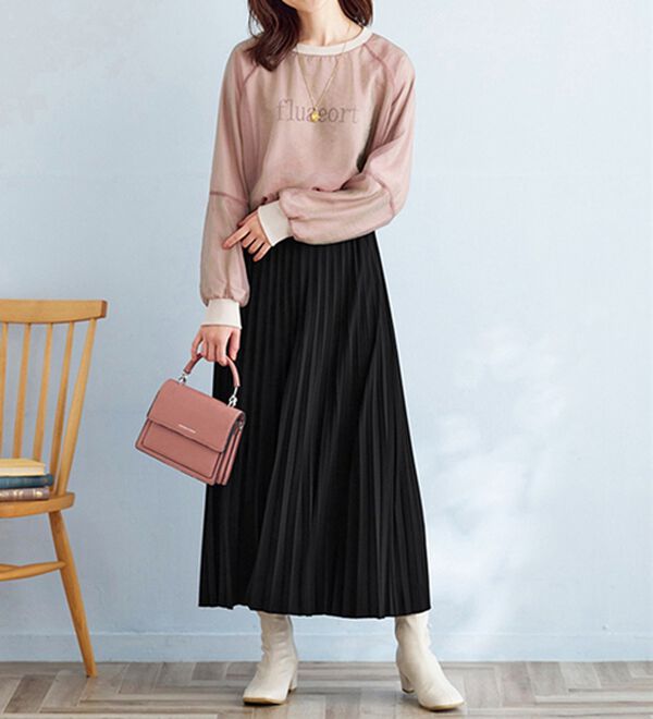 BELLUNA（ベルーナ）の「洗っても形が崩れにくい！プリーツスカート（ロングスカート）」｜詳細画像