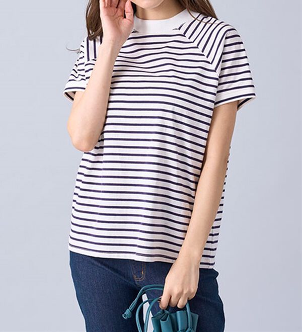 BELLUNA（ベルーナ）の「華奢見せ！しっかり素材コットン１００％Ｔシャツ（カットソー）」｜詳細画像
