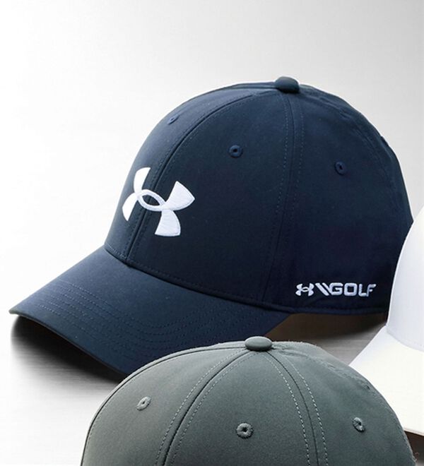「＜アンダーアーマー＞選べるスポーティキャップ（メンズ帽子）」｜ネイビー